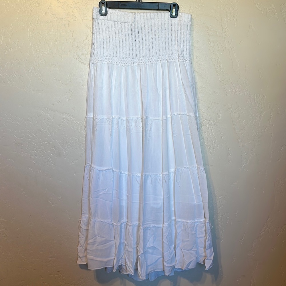 White - long - Ragged - elastic band - Wet seal